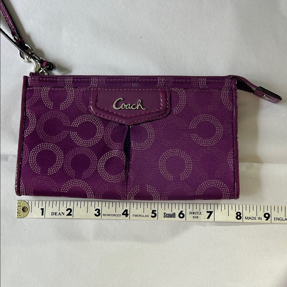 Coach Purple Wallet Wristlet - Picture 10 of 11